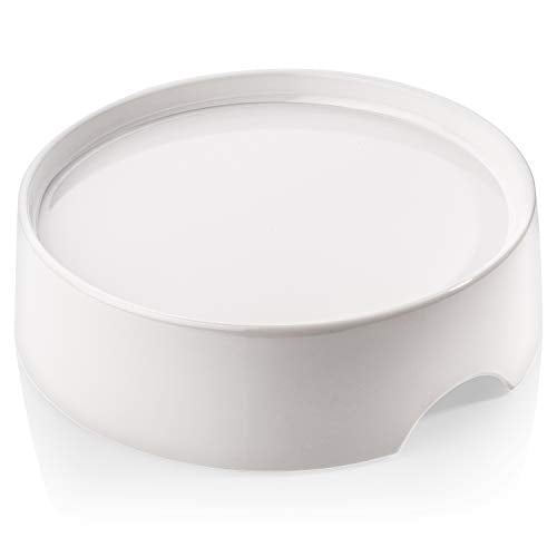 CatGuru Food Table for Cat Bowls, Elevated Feeding Station for Cat Food Bowl, Raised Stand for Pet Food and Water Bowls, Pet Feeder for Indoor Cats, Stress Free Stand for Pet Dishes (Marshnallow) - color: Marshmallow