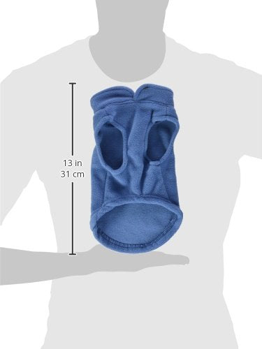 Gooby - Fleece Vest, Small Dog Pullover Fleece Jacket with Leash Ring, Blue, Small - color: Blue, size: Small (Around 6-lb)