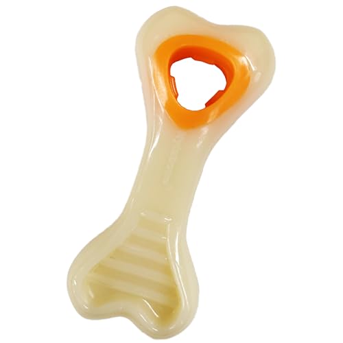 Nylabone Knuckle Bone Pop-In Treat Toy Power Chew Toy for Dogs, Interactive Treat Dispensing Enrichment Toys for Dogs, Long Lasting Chicken Flavor, X-Small Dogs - Up to 15 lbs - size: X-Small