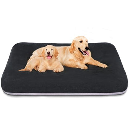 Super Soft Extra Large Dog Bed, 47 Inches Jumbo Orthopedic Foam Pet Beds with Anti Slip Bottom, Dog Sleeping Mattress with Removable and Washable Cover, Dark Grey XL - color: Dark Grey, size: 47.0"L x 39.0"W x 5.0"Th