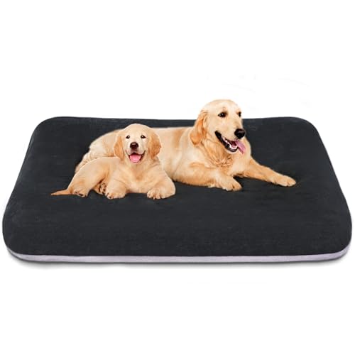 Super Soft Extra Large Dog Bed, 47 Inches Jumbo Orthopedic Foam Pet Beds with Anti Slip Bottom, Dog Sleeping Mattress with Removable and Washable Cover, Dark Grey XL - color: Dark Grey, size: 47.0"L x 39.0"W x 5.0"Th