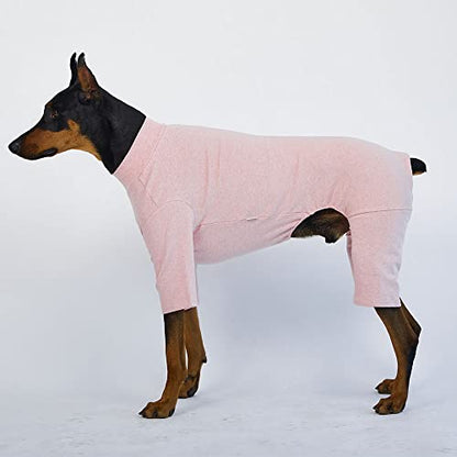 Basic Dog Pajamas Pastel Durable and Elastic Dog Onesie Apparel Outfits Doggie Jammies (3X-Large, Pink) - color: Pink, size: 3X-Large