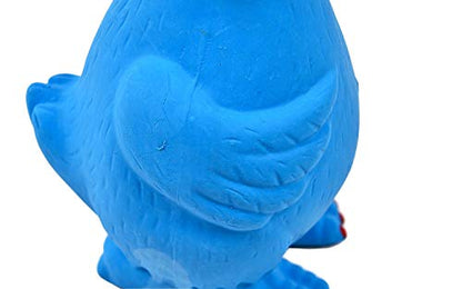 Tamu style Rubber Chicken Squeaky Dog Toys for Small, Medium or Large Pet Breeds, Play Fetch, Reduce Separation Anxiety - color: Blue