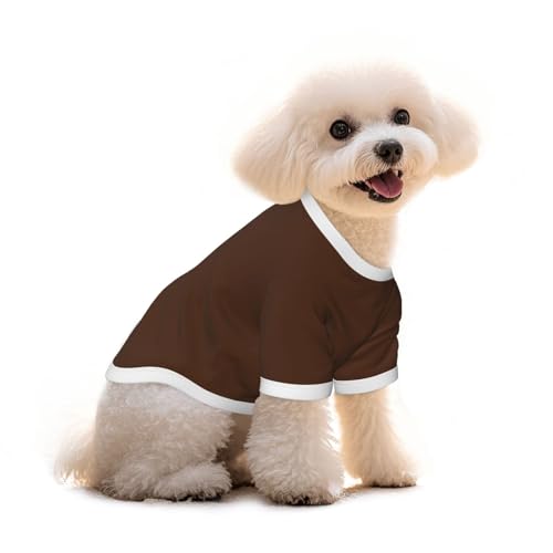 SWEET TANG Dog Shirt for Small Dogs, Brown Lightweight UPF 50+ Sun Protection Breathable Mesh T-Shirt, Soft Summer Pet Clothes, Large - color: Pattern (113), size: Large