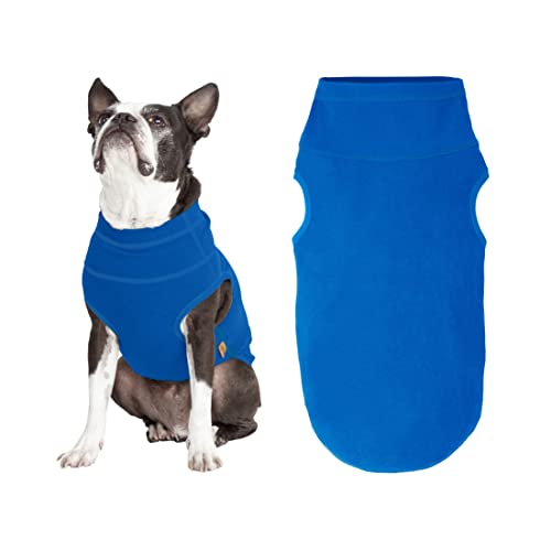 Gooby Microfiber Stretch Fleece Vest Dog Sweater - Blue, Large - Warm Pullover Microfiber Fleece Dog Jacket for Small to Large Dogs - color: Microfiber-Blue, size: Large Chest (19")