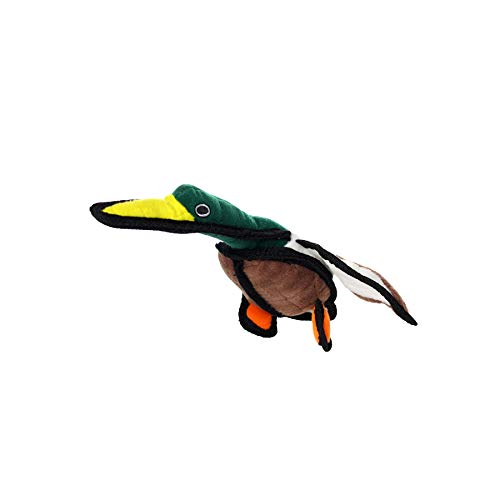 TUFFY World’s Tuffest Soft Dog Toy – Barnyard JR Series, Duck with Squeakers, 2 Pack - color: Duck, size: Jr 2 Pack