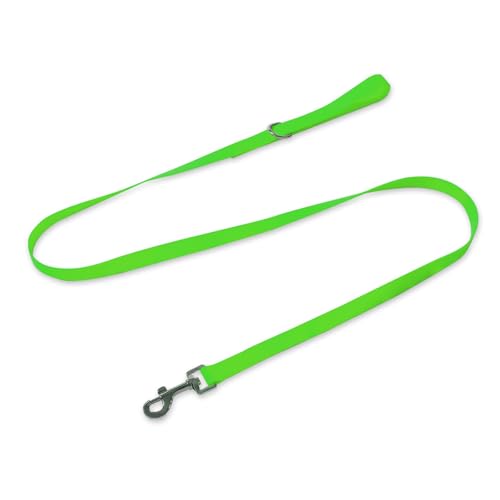 Waterproof Dog Leash, 5/6 FT Durable Odor-Proof Dog Leashes with Strong Metal Hooks Fits Small Medium or Large Dogs (Green, 6FT - 1 inch Width) - color: Green, size: 6FT - 1 inch Width