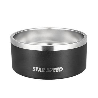 Stainless Steel Dog Bowl - Extra Large, Drop Resistant, Keeps Cold, Fits Different Size Big Dog Food Bowls (100oz, Black) - color: Black, size: 100oz