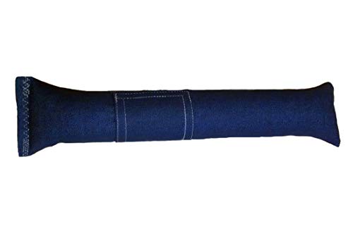 15” Refillable Catnip Kicker Toy for Cats – Handmade in USA Plush Kick Stick Filled with 1 oz Premium Catnip & Extra Catnip Included – Interactive Bunny Kick Toy (Dark Denim) - color: Dark Denim