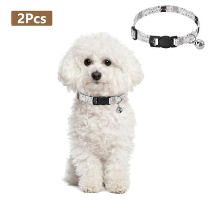 Cute Cats Easy to Wear Cat Collar 2 Pack Collars for Puppies - color: Cute Cats