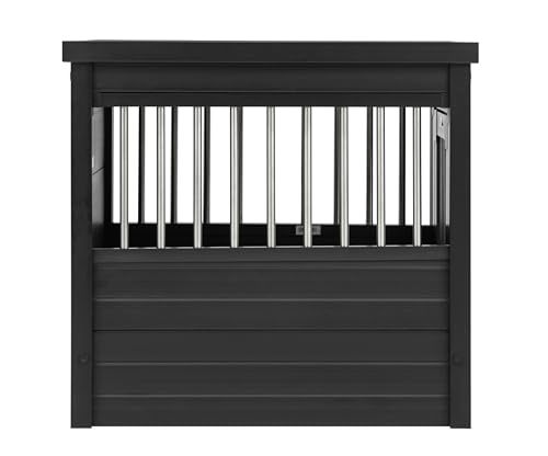 New Age Pet ecoFlex Pet Crate/End Table, Espresso, Small - color: Black, size: 23.8"L x 18.2"W x 22.2"H