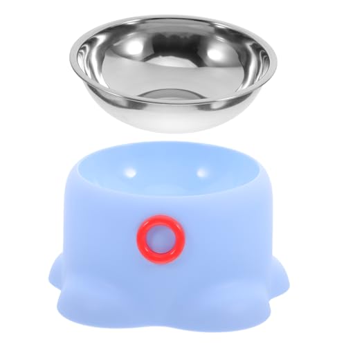 VICASKY Portable Non-Tipping Cat Bowl Cute Octopus Design for Indoor and Outdoor Use Convenient Feeding Tray for Pets for Travel and Outdoor Activities - color: Sky-blue
