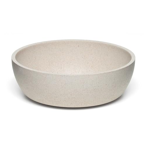 Loving Pets - Dolce Bamboo - Eco-Friendly Pet Bowls & Dishes for Dog, Cats, Puppy Food and Water Bowl -Sustainable and Dishwasher Safe, Made with Real Bamboo (Large, Oat-Beige) - color: Oat Beige, size: Large Bowl