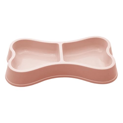 Dog Food & Water Bowls - Non Slip Tray | Feeding Station with Bowls for Food and Water, Stable Non Slip Design for Dogs, Puppies, and Kittens, Indoor Floor, Crate, Kennel, Outdoor Travel Use - color: Pink