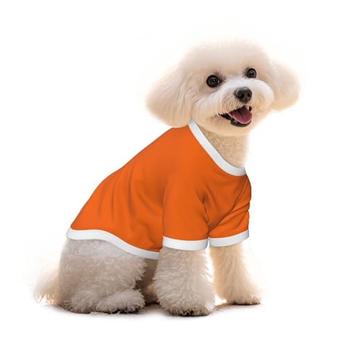 SWEET TANG Dog Shirts for Small Dogs, Lightweight Breathable Pet T-Shirt Burnt Orange, Comfortable Soft Dogs Clothes for Daily, Large - color: Pattern (115), size: Large