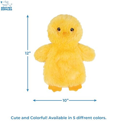 Best Pet Supplies Interactive Squeaky Dog Chew Toy, Ideal Dog Toys for Chewers, Small, Medium & Large Dogs, and Fetch Lovers - Crinkle Chicken (Yellow), Large - color: Crinkle Chicken (Yellow), size: Large