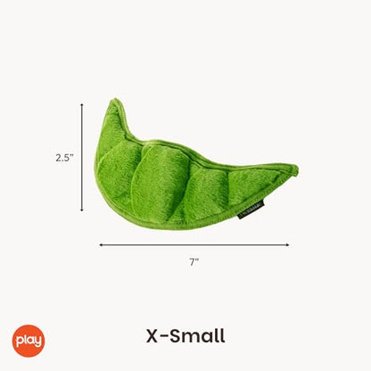 P.L.A.Y. Cute Plush Dog Toys - Fruit & Vegetable Themed Durable Squeaker Chew Toy, Great for Puppies & Small, Medium, Large Dogs - Machine Washable, Recycled Materials (Garden Fresh Peapod, X-Small) - color: Peapod, size: X-small
