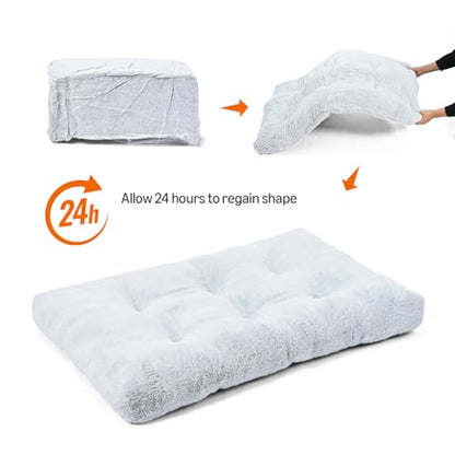 Amazon Basics Small Dog Bed for Crate, Washable Small Dog Mat for Pet Kennel, Anti-Slip, 30x19x3 Inches - size: S-30"×19"×3"