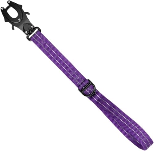 ICEFANG Short Dog Leash 25 Inch Reflective Nylon Traffic Leash with Padded Handle,Heavy Duty Auto Lock Swivel Clip for Medium Large Dogs No Pull Training Walking (Purple, 25 Inch) - color: Purple, size: 25 Inch