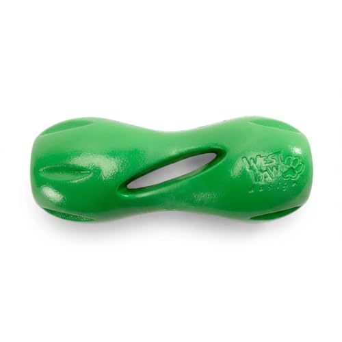WEST PAW Qwizl Durable Zogoflex Dog Puzzle Toy for Mental Stimulation, and Enrichment - Treat Dispensing for Bully Sticks and Dental Sticks - Dishwasher Safe - Made in USA - Small - Clover - color: Clover, size: Small
