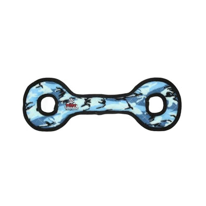 TUFFY- World's Tuffest Soft Dog Toy- Ultimate Tug-O-War- Camo Blue- Squeakers - Multiple Layers. Made Durable, Strong & Tough. Interactive Play (Tug, Toss & Fetch). Machine Washable & Floats - color: Camo Blue, style: Tug-O-War