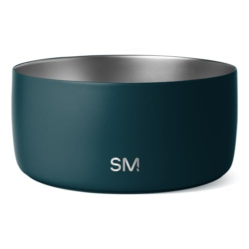 Simple Modern Stainless Steel Pet Water Bowl for Dogs & Cats | Reusable Insulated Stainless Steel Food Bowls for Dog Cat | No Tip No Slip BPA Free | Bentley Collection | Large (64oz) | Riptide - color: -Riptide, size: 8 Cups