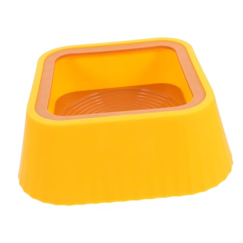 YARNOW Spill Pet Water Bowl Sturdy Floating Design Cat and Dog Feeder Plastic for Cats Small Dogs - color: Yellow