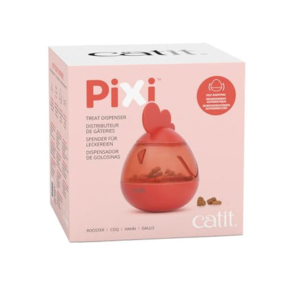 Catit PIXI Treat Dispenser, Interactive Treat Dispensing Cat Toy, Rooster