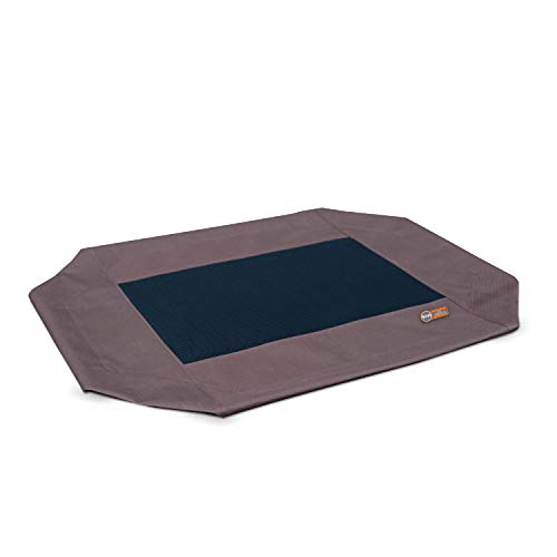 K&H Pet Products Dog Cot Replacement Cover, Designed to fit K&H Large Pet Cots (Sold Separately), Indoor Outdoor, Breathable Cooling Mesh Center, Machine Washable - Large 42 X 30in Chocolate - color: Chocolate/Black Mesh, size: Large 42 X 30 Inches