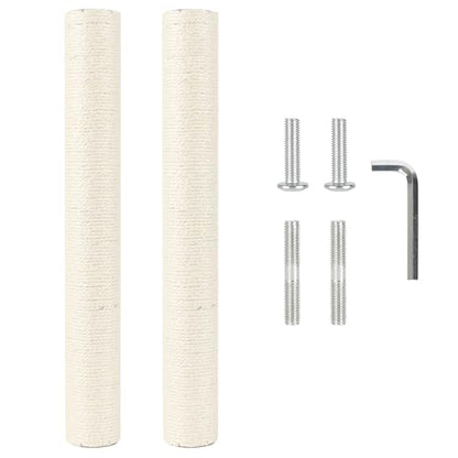 2.9in 7.4cm Diameter Cat Tree Scratching Post Replacement Pole Parts (M10, 55cm/21.7in) - color: 55cm/21.7in*2poles, size: M10