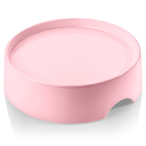 CatGuru Food Table for Cat Bowls, Elevated Feeding Station for Cat Food Bowl, Raised Stand for Pet Food and Water Bowls, Pet Feeder for Indoor Cats, Stress Free Stand for Pet Dishes (Pink, Standard) - color: Pink