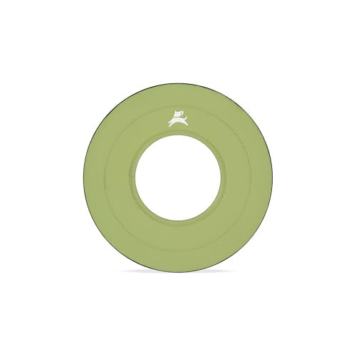 OllyDog Mini Super Flyer, Floating Dog Disc for Water Play – Soft Durable Dog Fetch Toy, Eco-Friendly Recycled Material, Gentle on Teeth, Lightweight Flying Disc for Medium, Small Dogs (Palm, 9") - color: Palm, size: 9 Inches