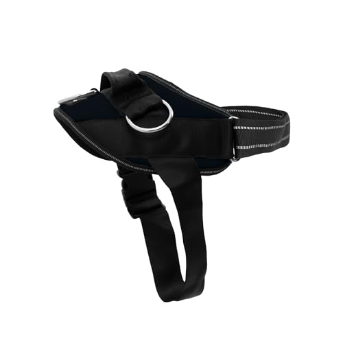 ShawnCo Essential Dog Harness, No-Pull Pet Vest with 3 Leash Clips, No Choke, Reflective, Adjustable and Padded, for Easy Walking and Training for Small, Medium and Large Dogs (Midnight, M) - color: Midnight, size: Medium