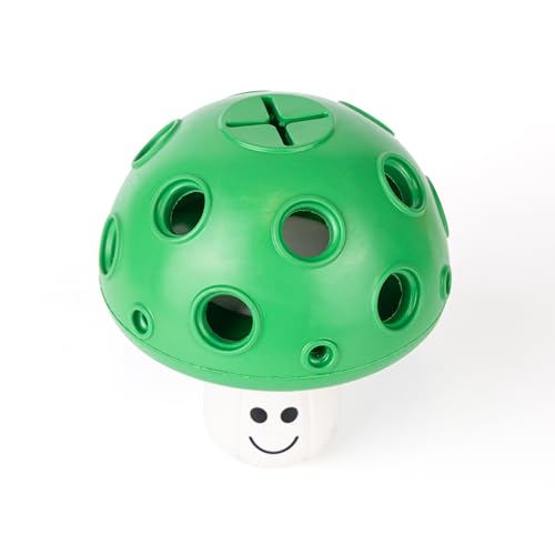 Fuzzl Eco Rubber Large Magic Shroom Puzzle Enrichment Toy - Green - Long Lasting Dog Treat Toys for Aggressive Chewers Strong Dog Toy for Dogs Durable Puppy Chew Toys - style: Mushroom Green