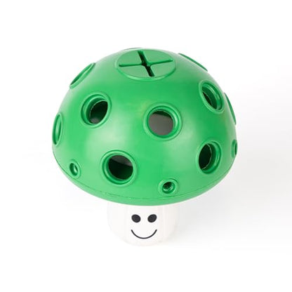 Fuzzl Eco Rubber Large Magic Shroom Puzzle Enrichment Toy - Green - Long Lasting Dog Treat Toys for Aggressive Chewers Strong Dog Toy for Dogs Durable Puppy Chew Toys - style: Mushroom Green