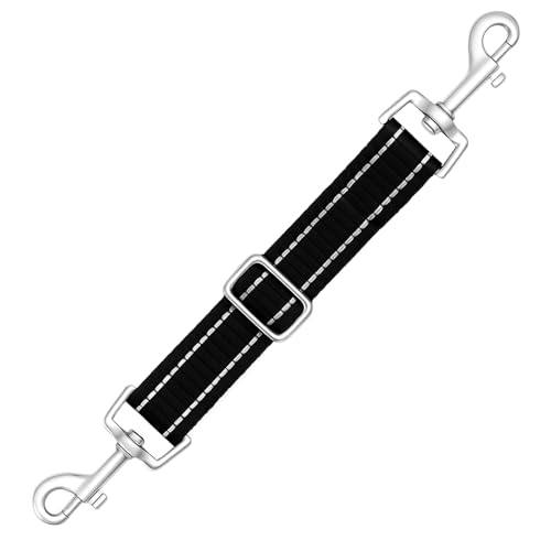 Dual-Clasp Dog Collar Safety Connector, No-Pull Harness-to-Collar Clip, Pet Extension Leash for Training & Walking