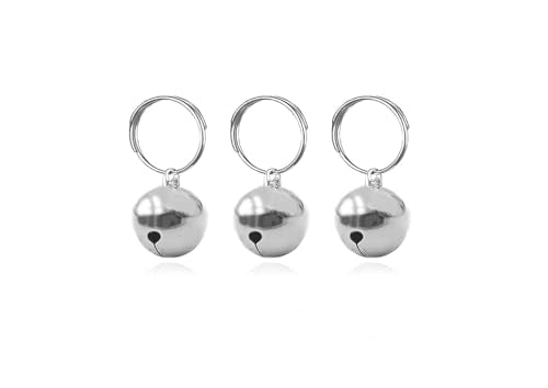 SKYPIA 3 Pack Pet Bells for Dog Cat Collar Charm Pet Pendant Accessories Stainless Steel Anti-Lost Training Bells for Collars Pet Pendant Accessories 1/2-Inch Silver - color: Silver-3