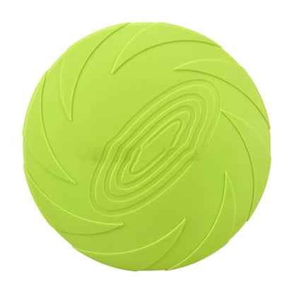 Dog Flying Discs Non Slip Dog Toy Soft Rubber Training Exercise Active Pet Training Disc Outdoor Dog Training Disc - color: green, size: Small