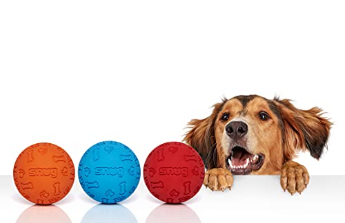 Snug Rubber Dog Balls for Small and Medium Dogs - Tennis Ball Size - Virtually Indestructible (3 Pack - Classic) - color: Classic