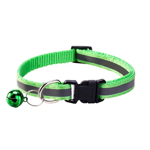 Pet Collars for Dogs – Breakaway Cat Collar with Bell, Weather-Resistant Adjustable Collar, Lightweight and Durable Safety Accessory | Outdoor Hiking, Walking, Training, Adventure, Exploration Cats - color: Light Green