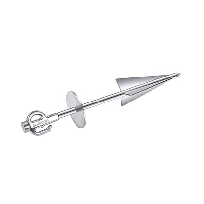 Heavy Duty 304 Stainless Steel Dog Stake-15 Inch, 12mm Diameter, Holds Pets Up to 160 lbs,Perfect for Yard, Outdoor, Camping & Tent Use - Corrosion-Resistant Ground Anchor for Dogs