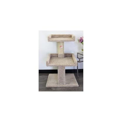 HomeStock Cat Tree Perch for Large Cats - Durable Cat Play Tower Beige - color: Beige