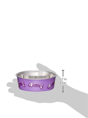 Loving Pets Fish Bella Bowl for Cat, X-Small, Lilac,7751