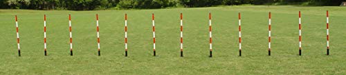 DogSport Dog Agility Weave Poles with Adjustable Spacing (Black) - size: 12 Poles