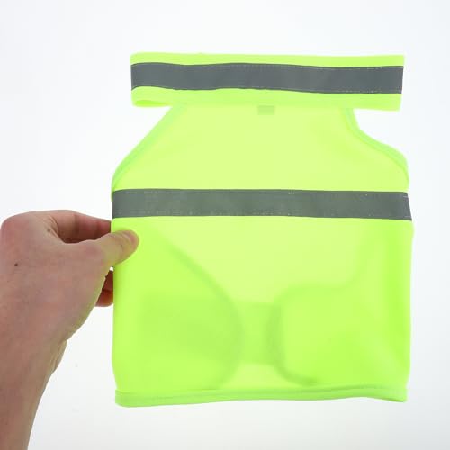 POPETPOP Dog Reflective Vest, High Visibility Dog Safety Service Vest, Adjustable Breathable Summer Clothes for Night Outdoor Hunting Walking (Fluorescent Yellow)