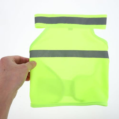 POPETPOP Dog Reflective Vest, High Visibility Dog Safety Service Vest, Adjustable Breathable Summer Clothes for Night Outdoor Hunting Walking (Fluorescent Yellow)