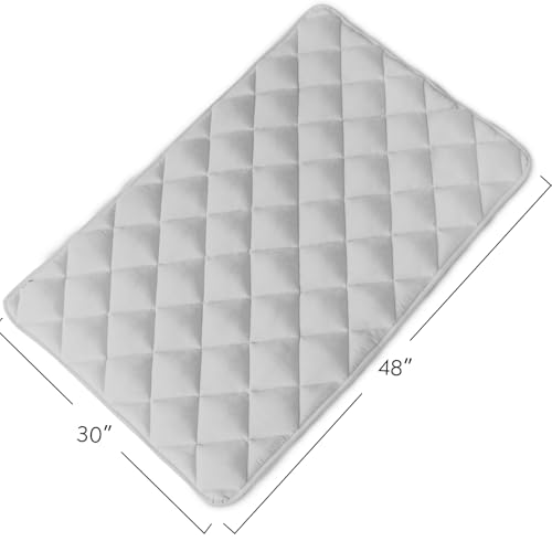 Magik & Kover Dog Crate Pad 2 Pack (48" x 30"), Soft Large Dog Crate Mat with Anti-Slip Bottom, Machine Washable Kennel Pad, Fits 48 Inch Crate, Grey - size: 48 x 30 Inch