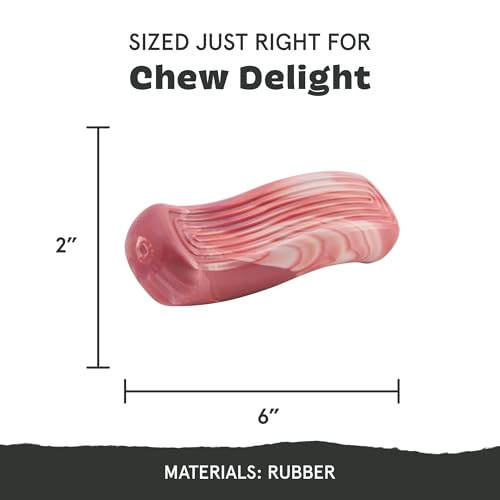 Barkbox Tough Break Bacon Dog Toy | Solid Nylon Bacon-Scented Dog Toy for Aggressive Chewers | Durable Dog Chew Toy for Medium & Large Dogs - style: Tough Break Bacon