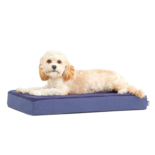 Barkbox Orthopedic Dog Bed with Memory Foam - Comfortable, Durable & Machine Washable Pet Bed - Small - Navy - color: Navy, size: Small
