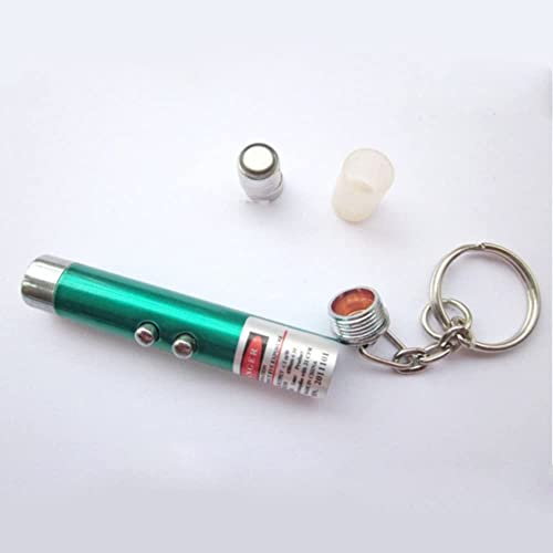 6 PCS Cat Toys Laser Pointer Mini Keychain Laser Pointer LED Flashlight Dog Laser Toy Pet Remote Control Laser (6 Pcs Pack A)